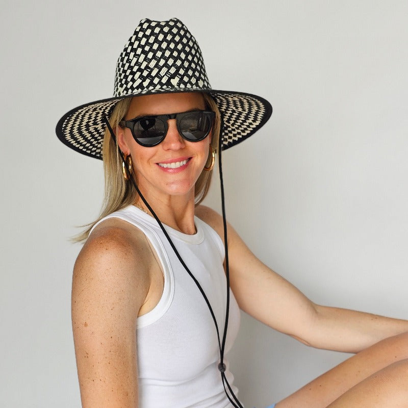 Baldiz Black and White Lifeguard Hat