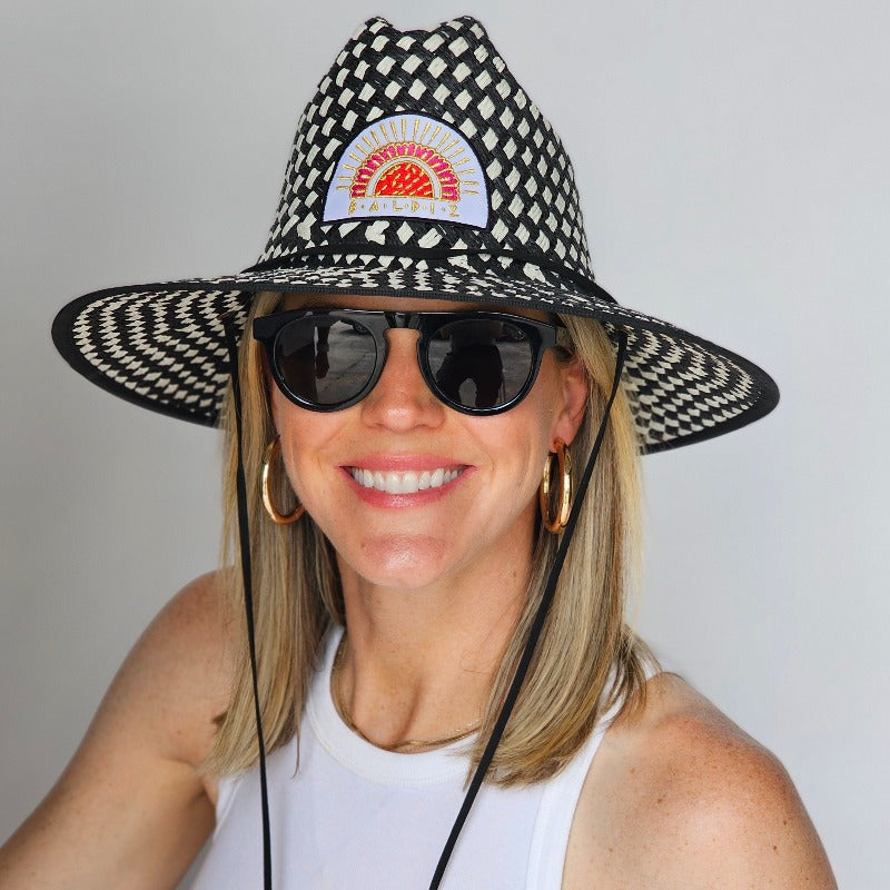 Baldiz Black and White Lifeguard Hat