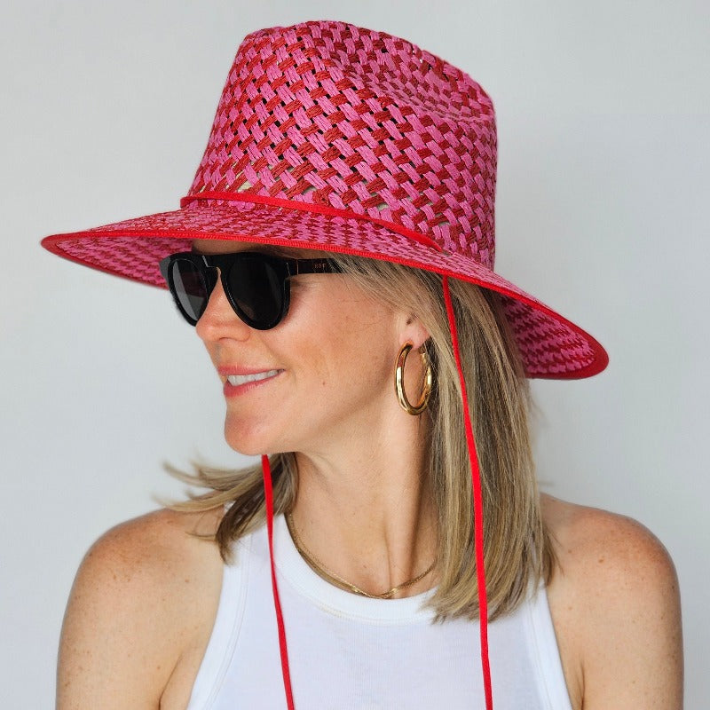 Baldiz Pink and Red Lifeguard Hat