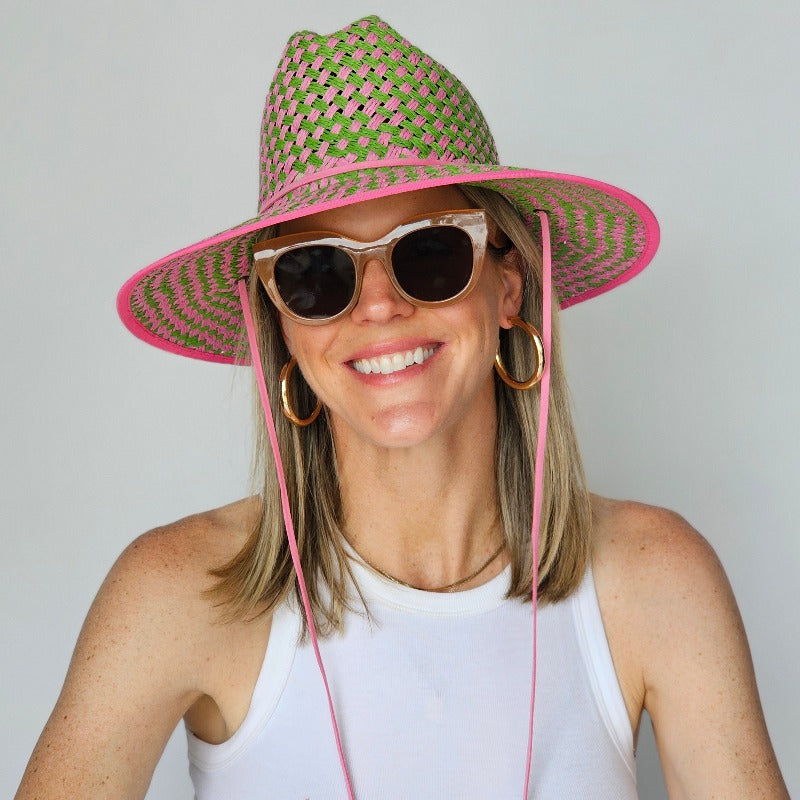 Baldiz Green and Pink Lifeguard Hat