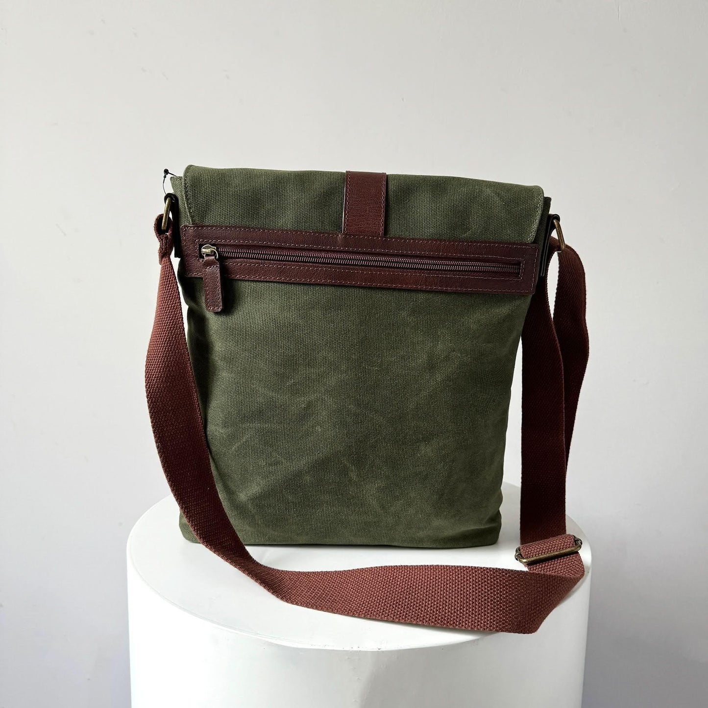 Maxwell Waxed Canvas Messenger Bag -Compact