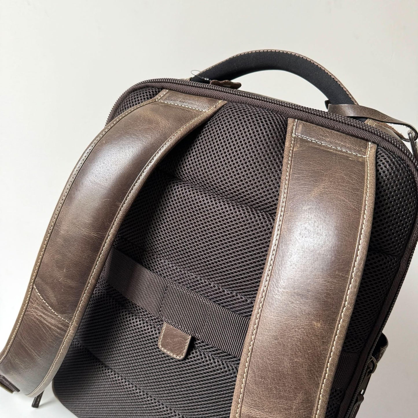 16" Crazy Horse Full-Grain Leather Laptop Backpack