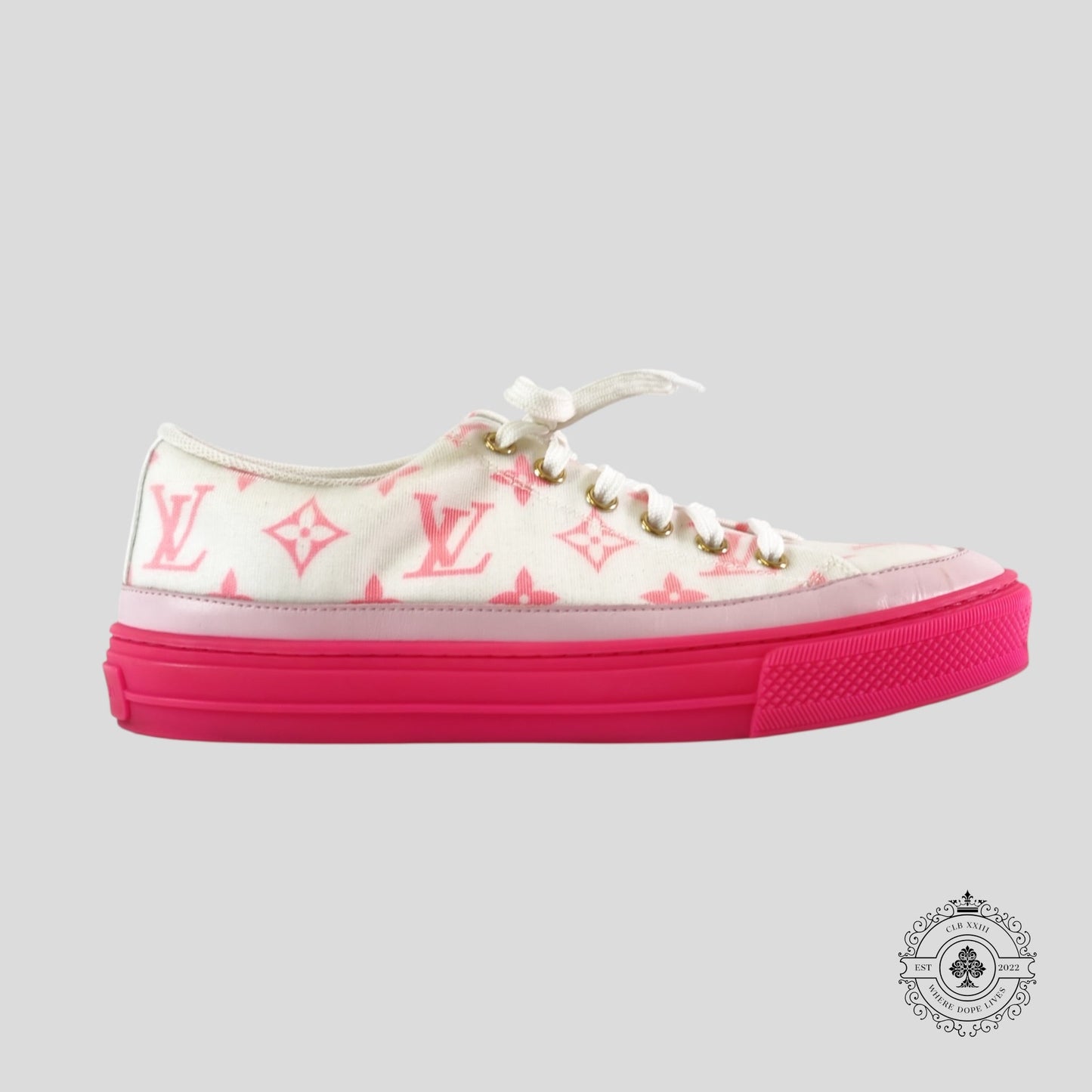 Louis Vuitton Stellar Low-Top Sneaker in Pink / White