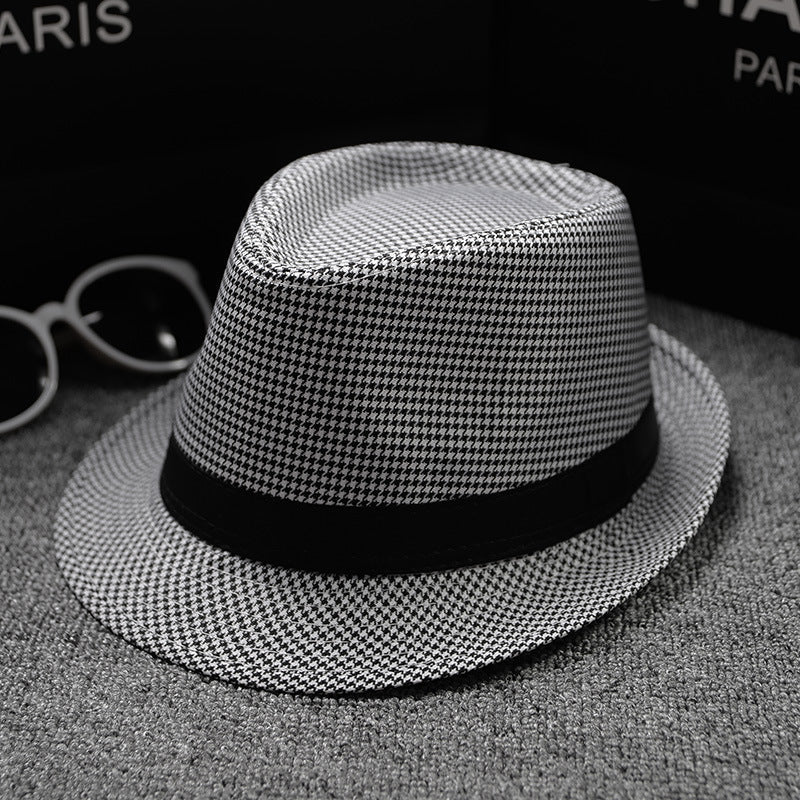 British Houndstooth / European And American Sun Hats For Men / Size: (About 58cm)