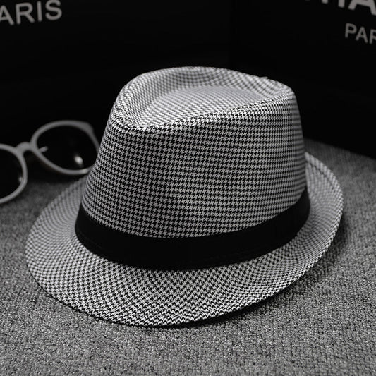 British Houndstooth / European And American Sun Hats For Men / Size: (About 58cm)