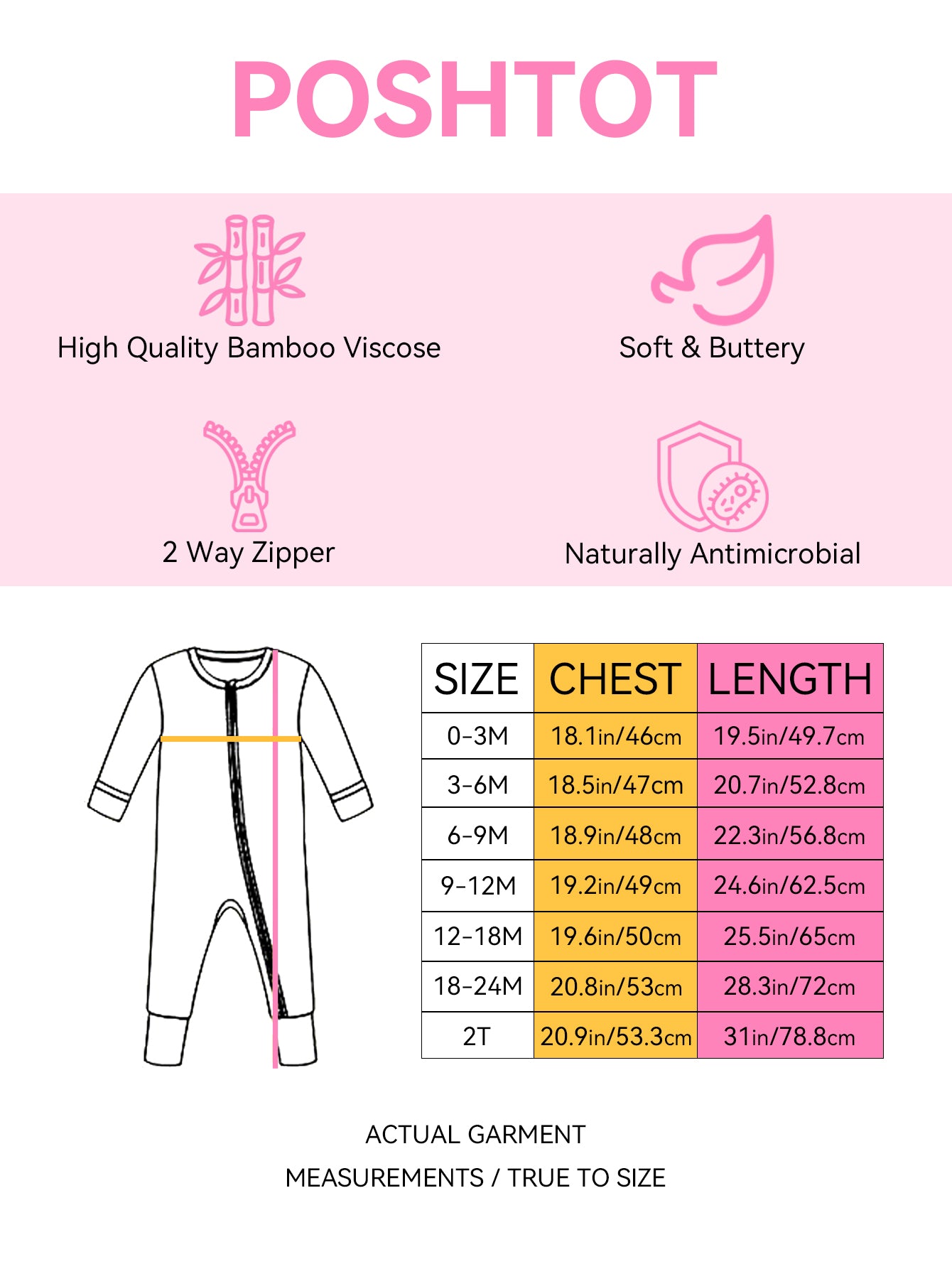 PoshTOT Sanrio Hello Kitty Candy Bamboo Baby Convertible Zippy Romper