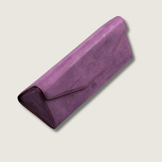 Luxury Leather Sunglasses Case - Purple / Safe Shutdown / Elegant Design / Compact and Portable