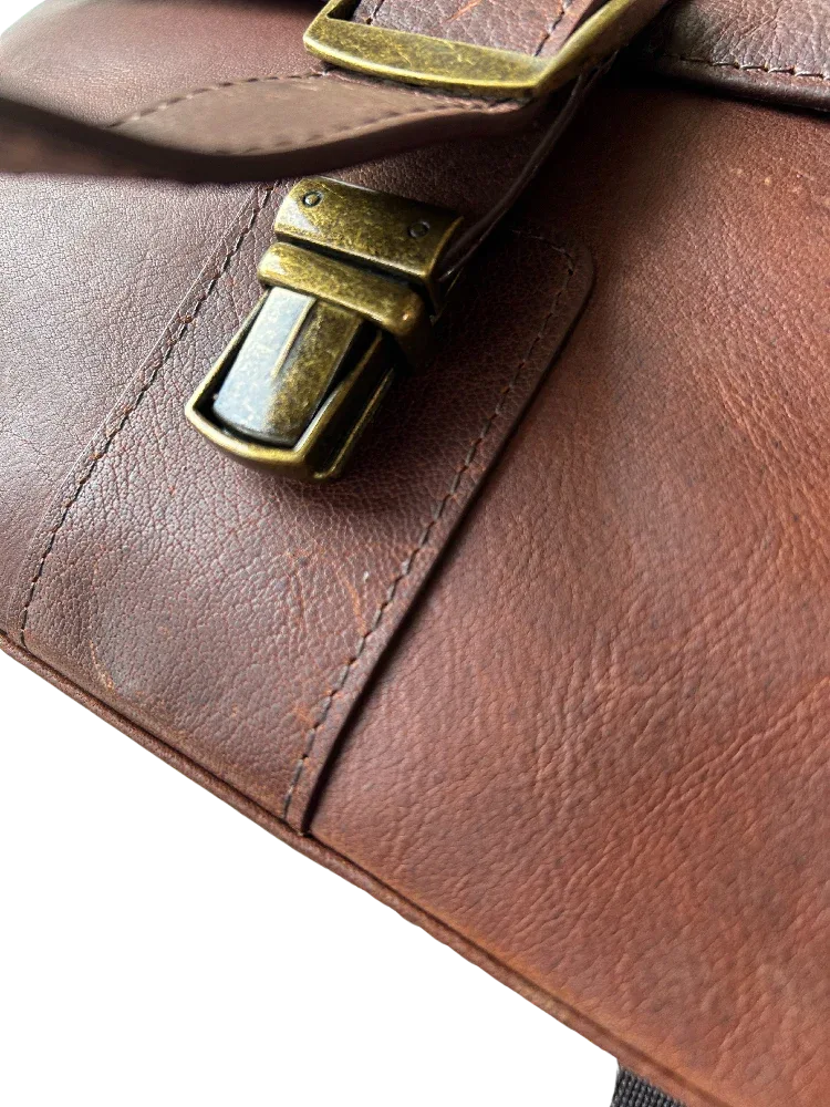 Cambridge Full Grain Leather Messenger Bag for Men – Crossbody Work & Everyday Shoulder Bag