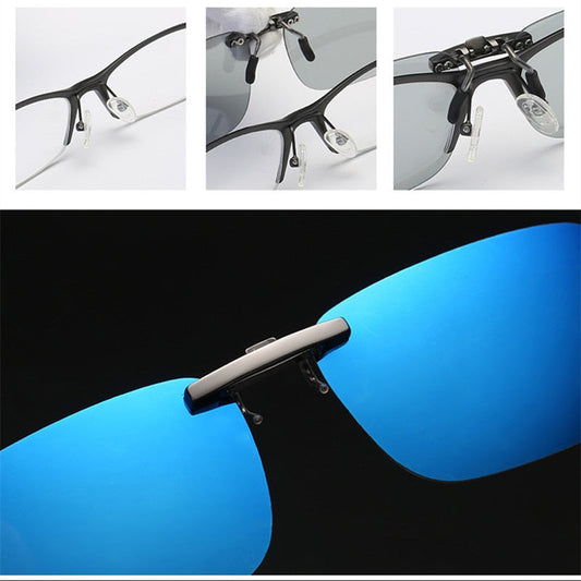 Cool Polarized Mirrored Clip-On Sunglasses