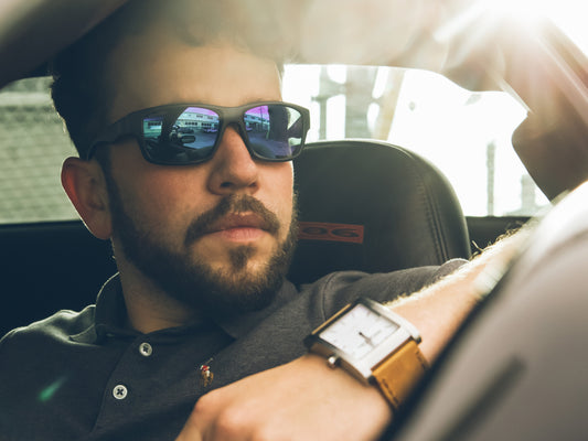 POMPEI FLOATABLE (MATTE BLACK/PURPLE POLARIZED HYDRO) / Wide Design / Impact-Resistant / Made in Italy