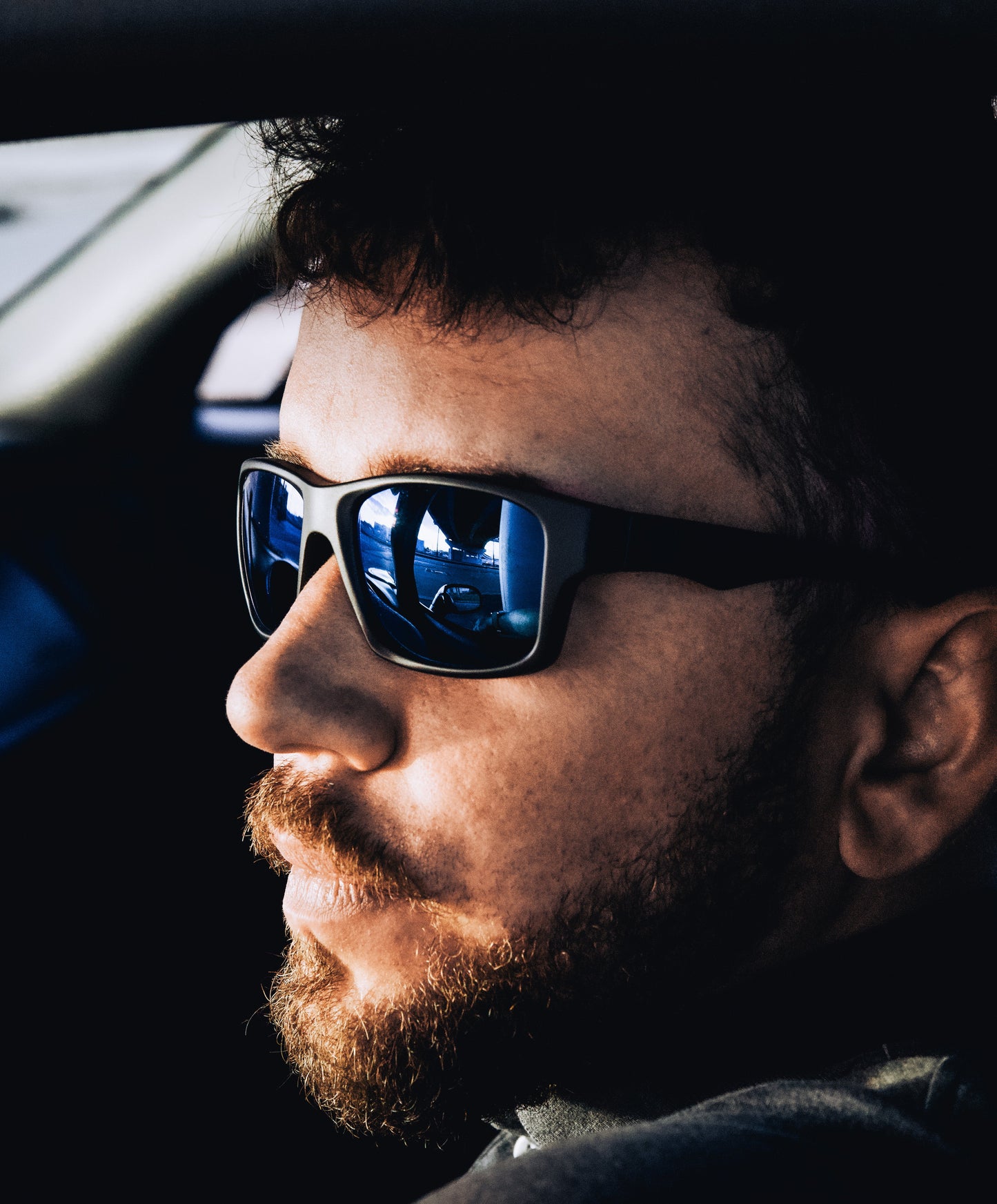 POMPEI FLOATABLE (MATTE BLACK/PURPLE POLARIZED HYDRO) / Wide Design / Impact-Resistant / Made in Italy
