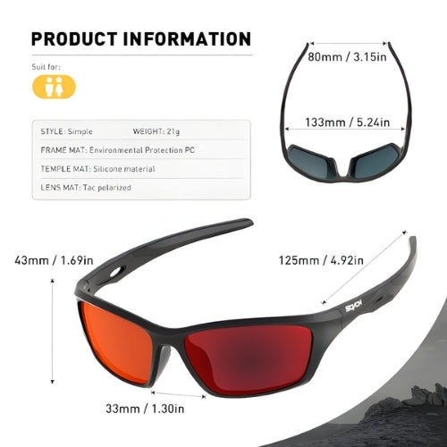 Polarized Impact-Resistant Sunglasses