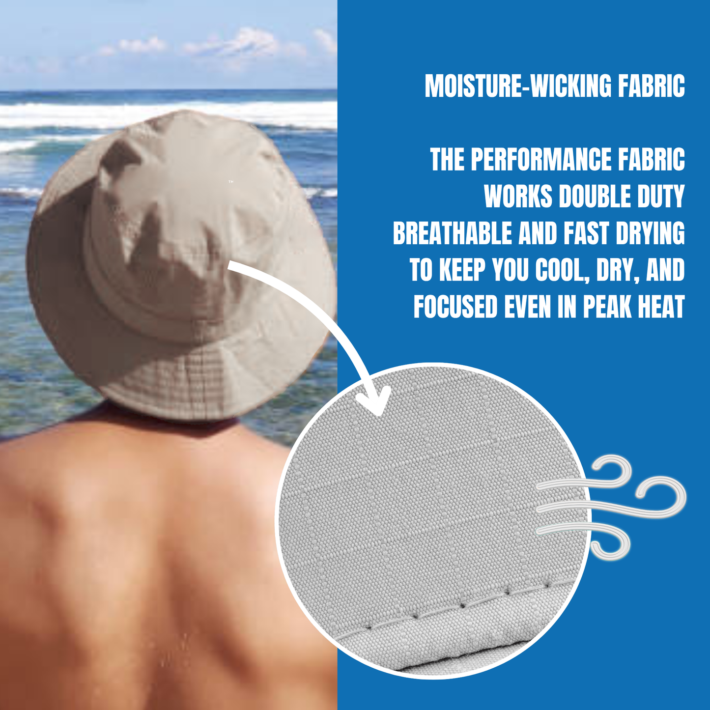 POWERCAP ICE Cooling Sun Hat / Instant Cooling Relief with Reusable Ice Packs / UPF 50 UV Sun Protection