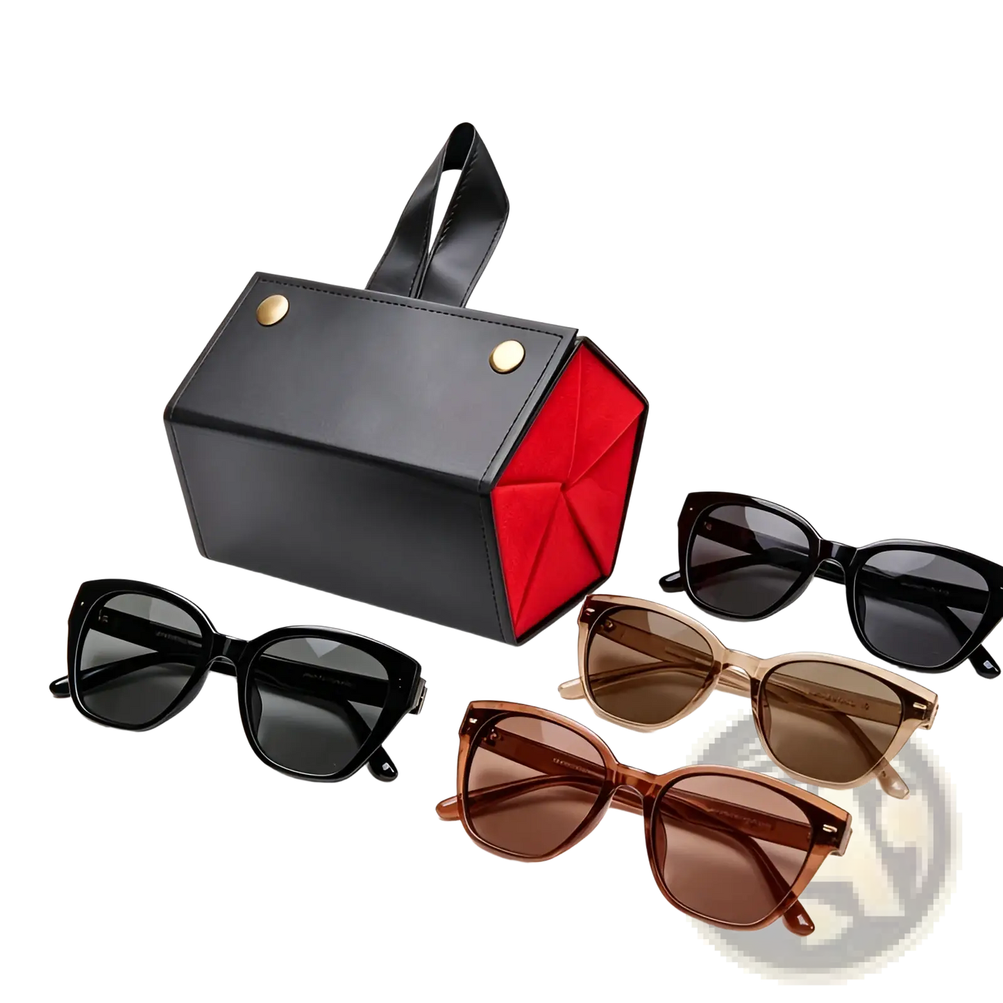 5in1 Sunglasses Travel Case Organizer Hangable, Eyeglasses Foldable Storage Organizer