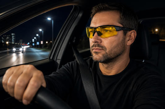Drakes Shades Yellow Lens Night Driving Safety Wrap