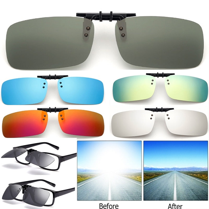 Cool Polarized Mirrored Clip-On Sunglasses