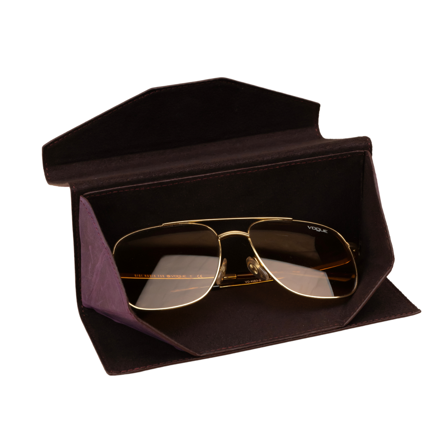Luxury Leather Sunglasses Case - Purple / Safe Shutdown / Elegant Design / Compact and Portable
