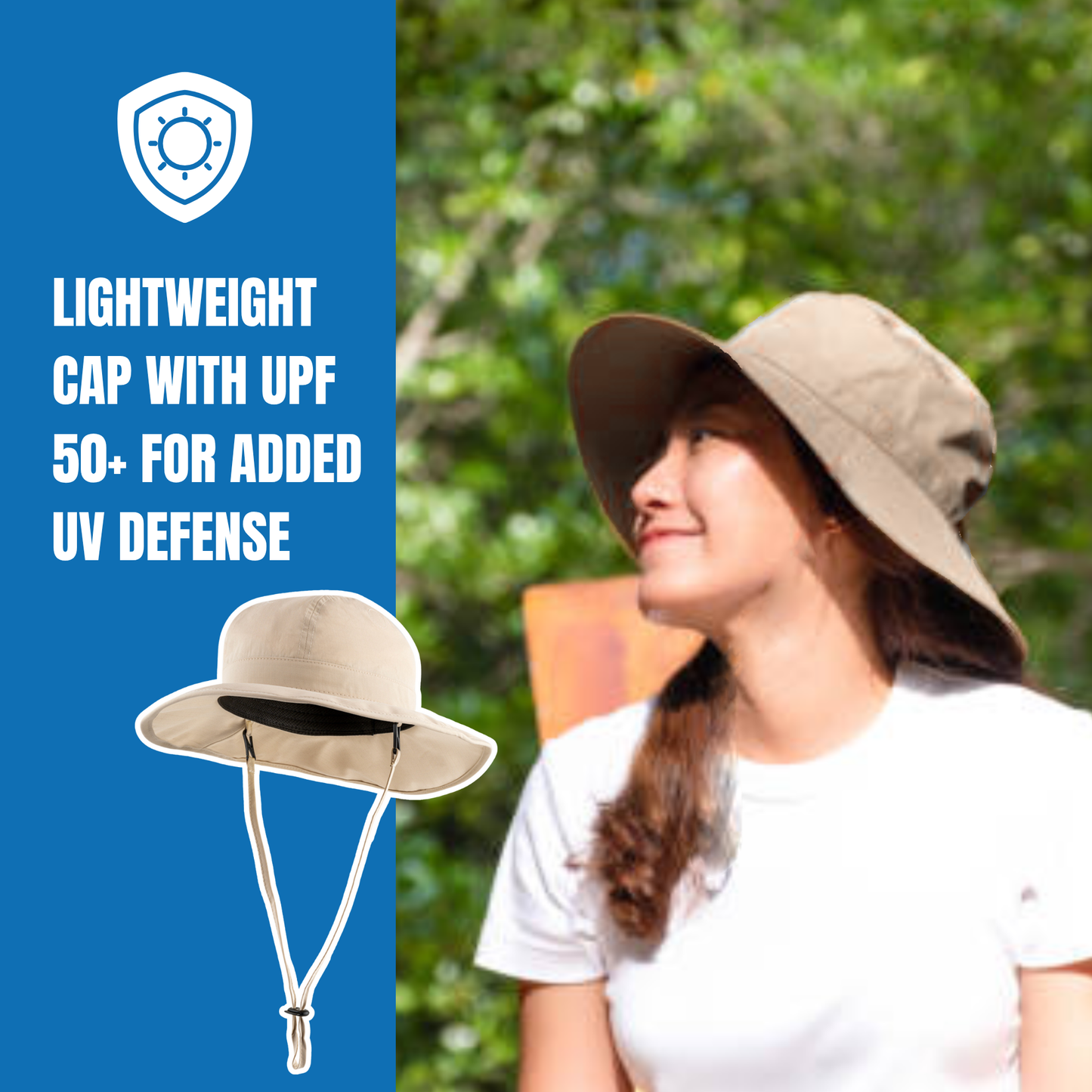 POWERCAP ICE Cooling Sun Hat / Instant Cooling Relief with Reusable Ice Packs / UPF 50 UV Sun Protection
