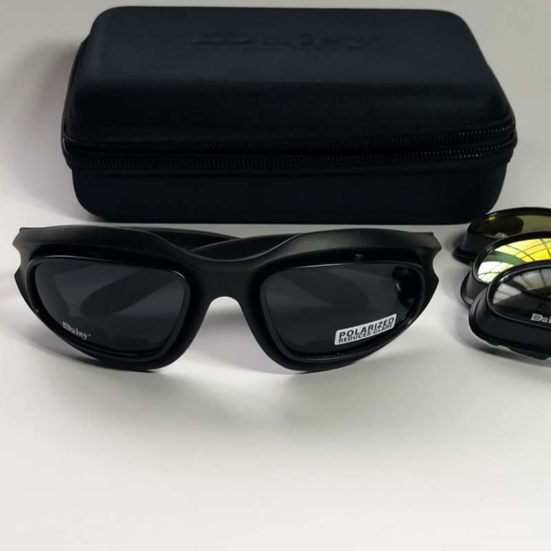 Polarized Motorcycle Sunglasses / UV400 / 4 Lens Colors