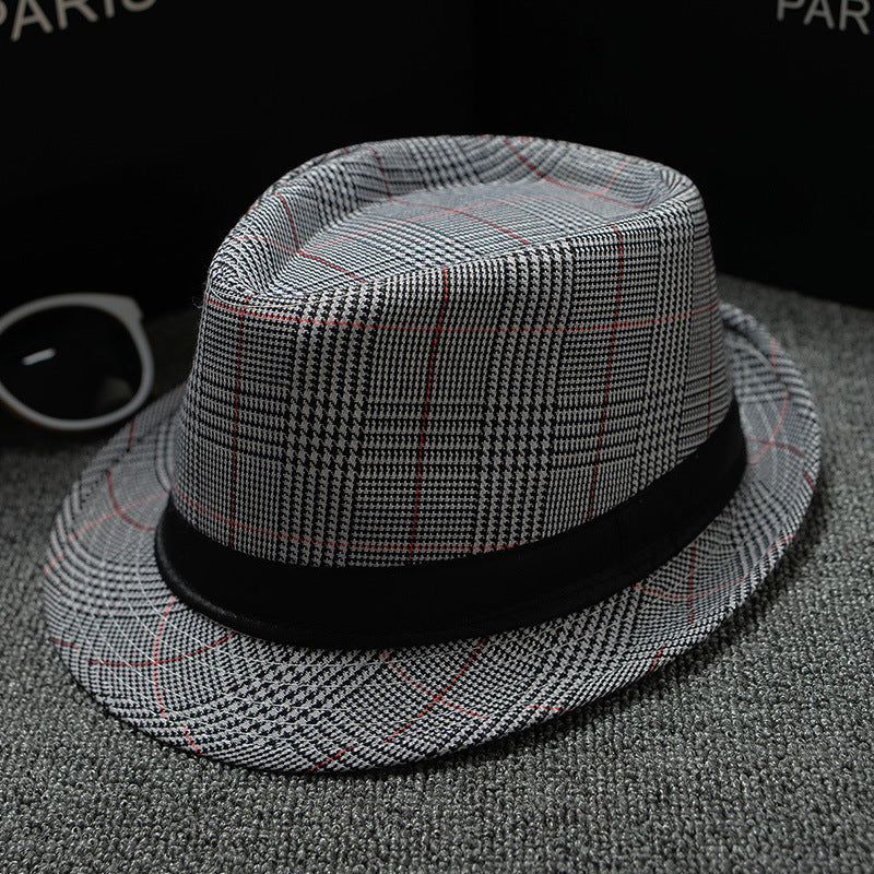 British Houndstooth / European And American Sun Hats For Men / Size: (About 58cm)