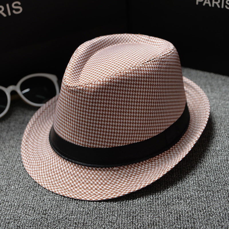 British Houndstooth / European And American Sun Hats For Men / Size: (About 58cm)