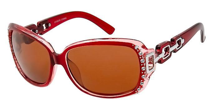 Drakes Shades Ladies Rhinestone Copper Lens Driving Sunglasses