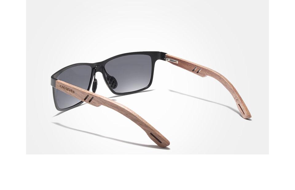 Luxury Bamboo Wood Design Polarized / High Quality Men's Sunglasses / Spring Hinges