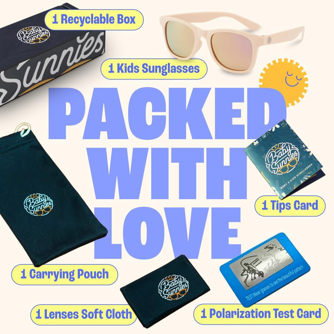 Polarized Toddler Sunglasses for Boys & Girls - Unbreakable/Tough - UV 400 Protection / Non-Toxic