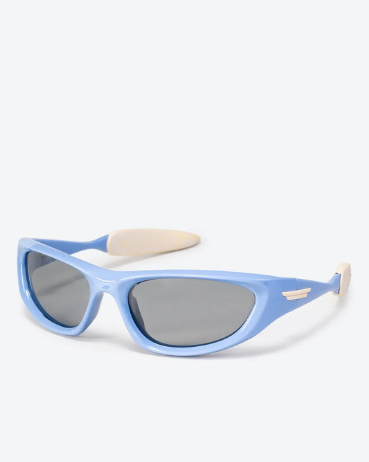 ELECTRA - Black Polarized Lenses, Baby Blue Frame