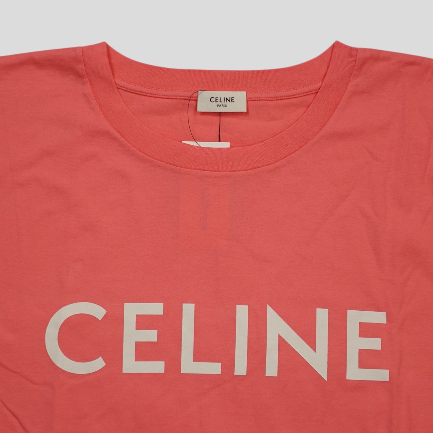 Celine Homme Logo Tee in Pink
