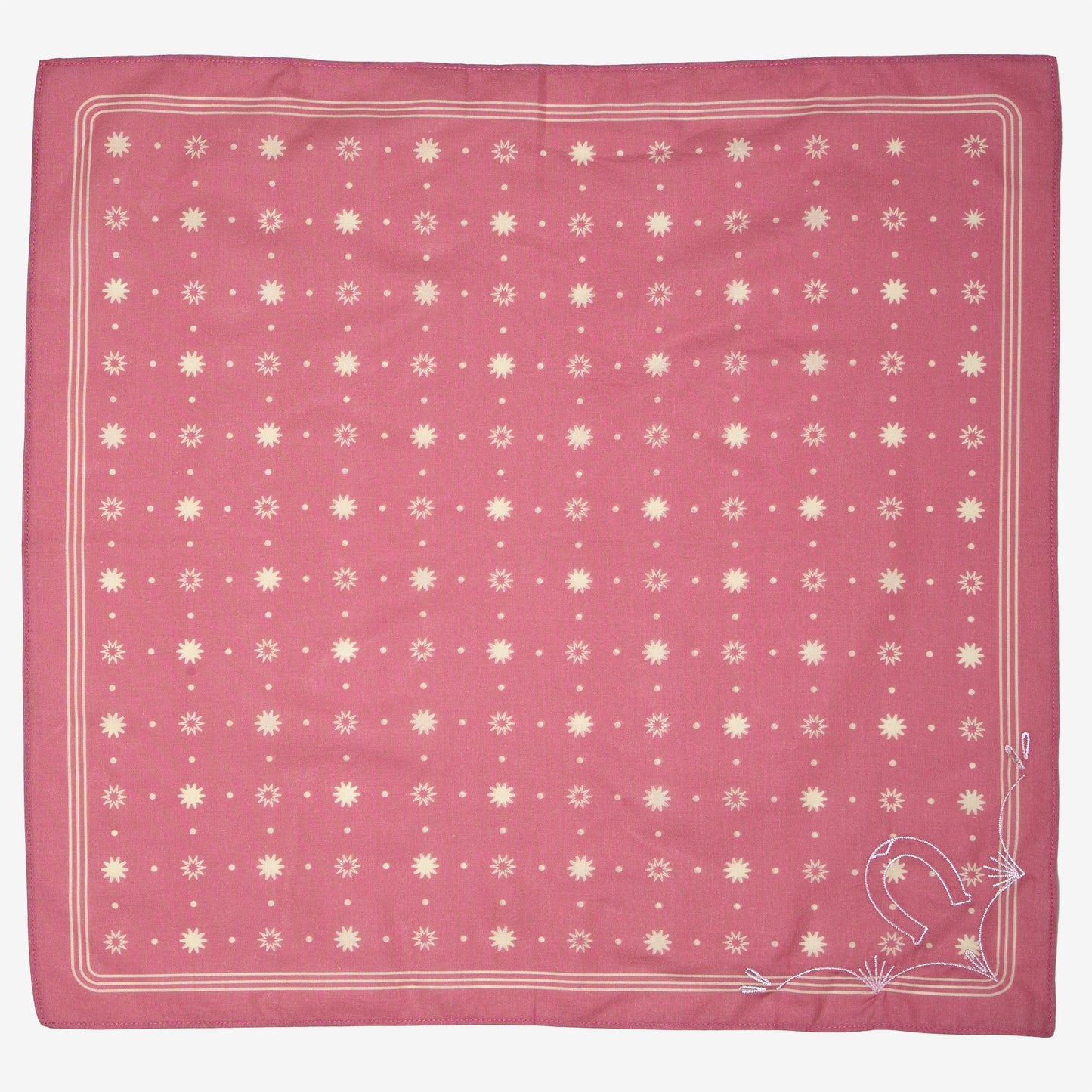 Bronco Cotton Bandana in Rose