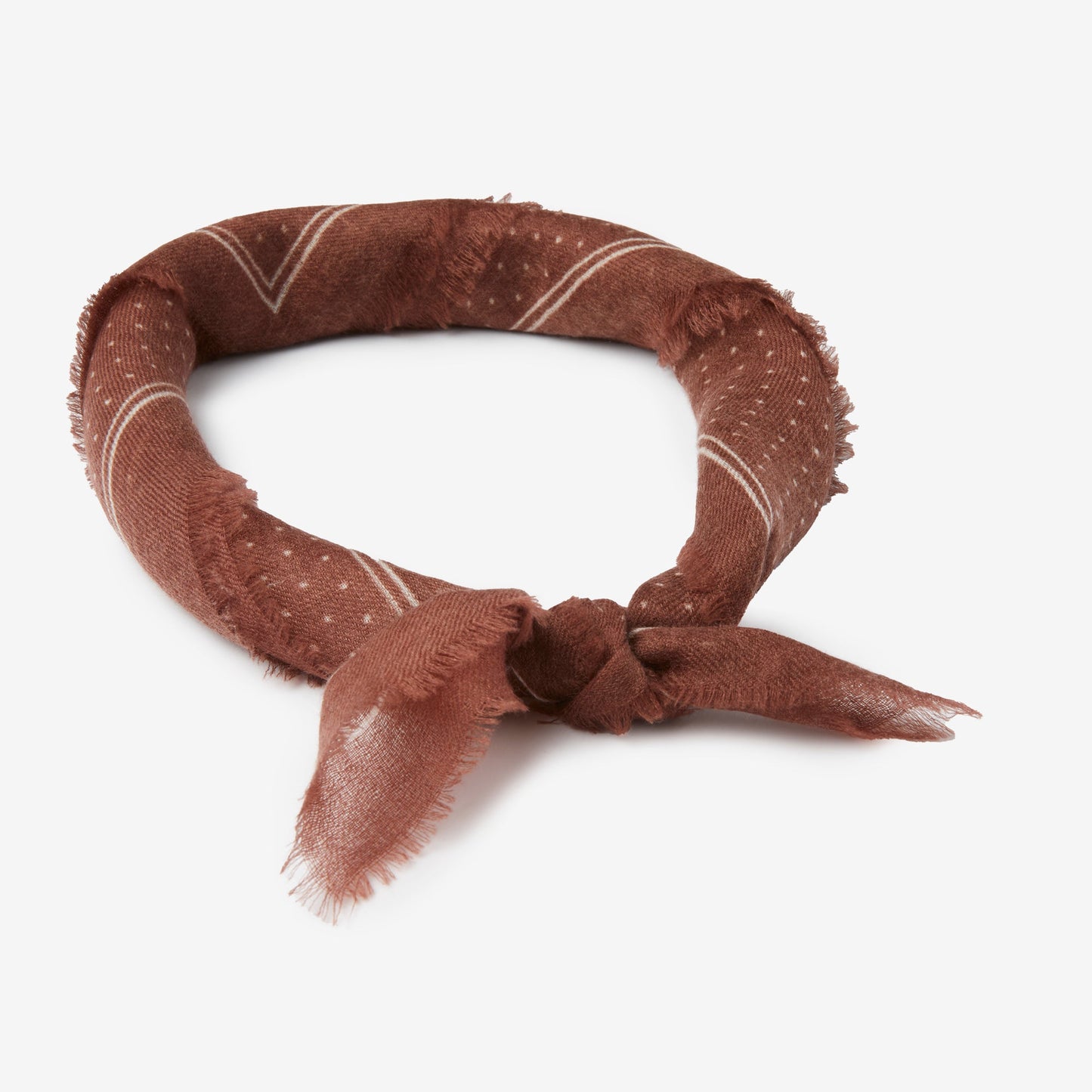 Layla Cashmere Bandana in Brown