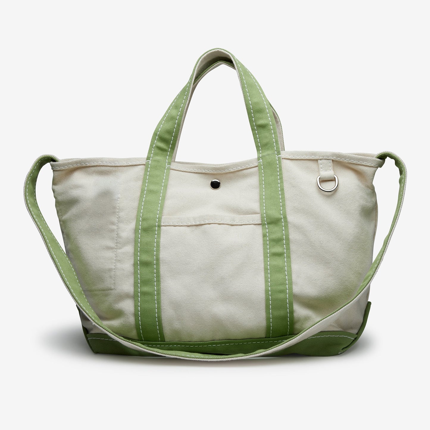 Oliver Canvas Utility Tote in Green Natural
