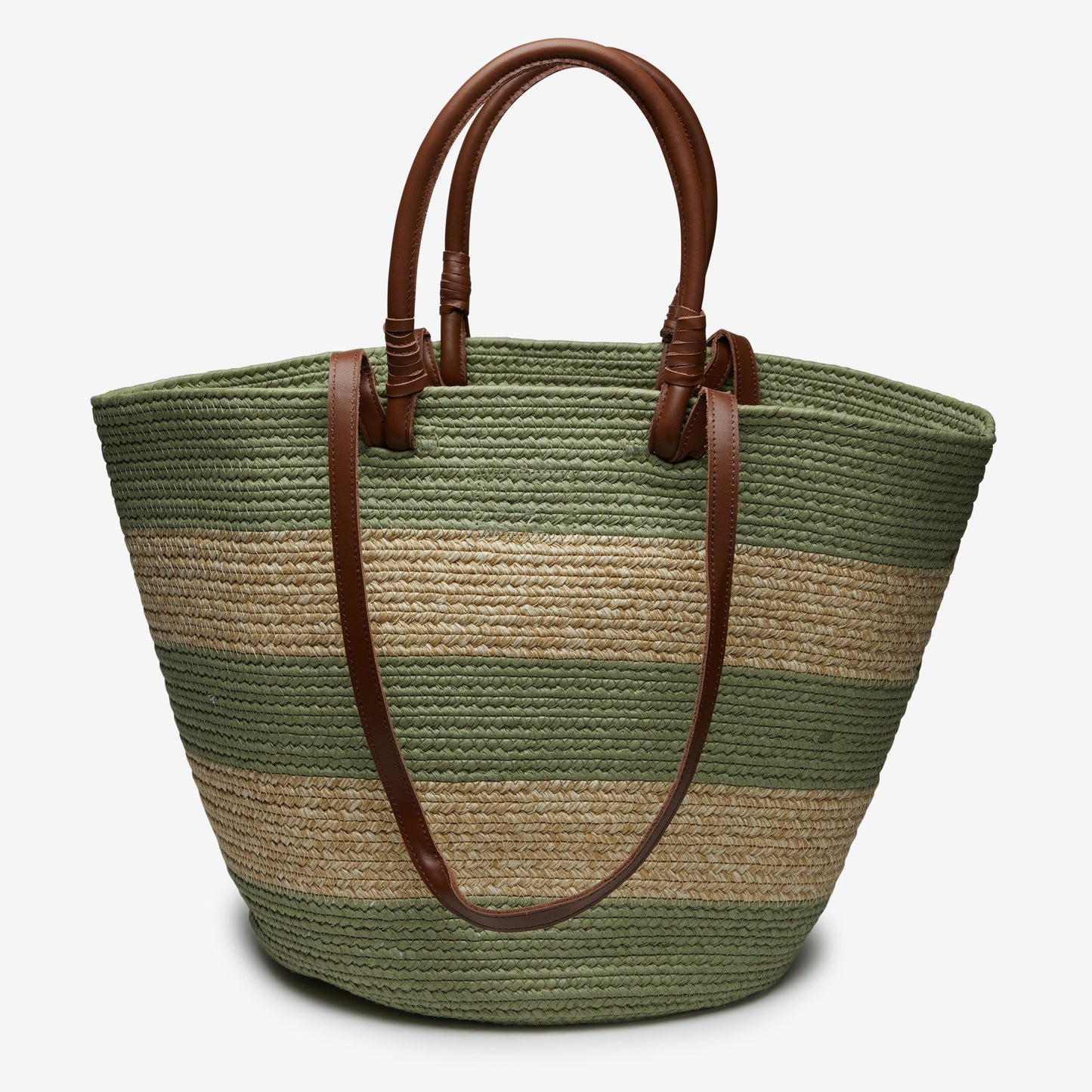 Laguna Fabric Basket Bag in Sage