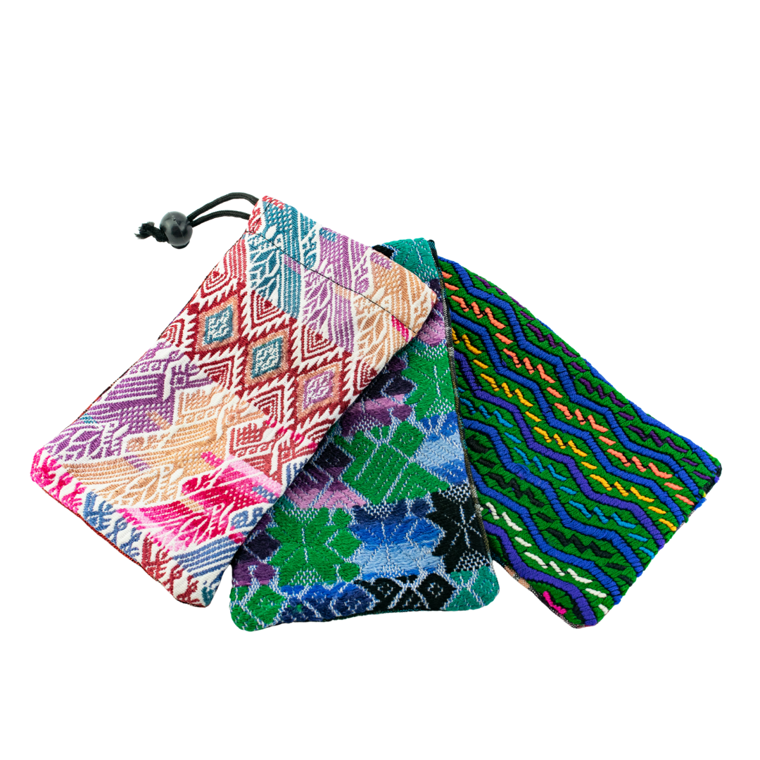 Pick Color: Sunglass | Eyeglass Case Up-cycled Textile One-of-a-kind Huipil - Guatemala