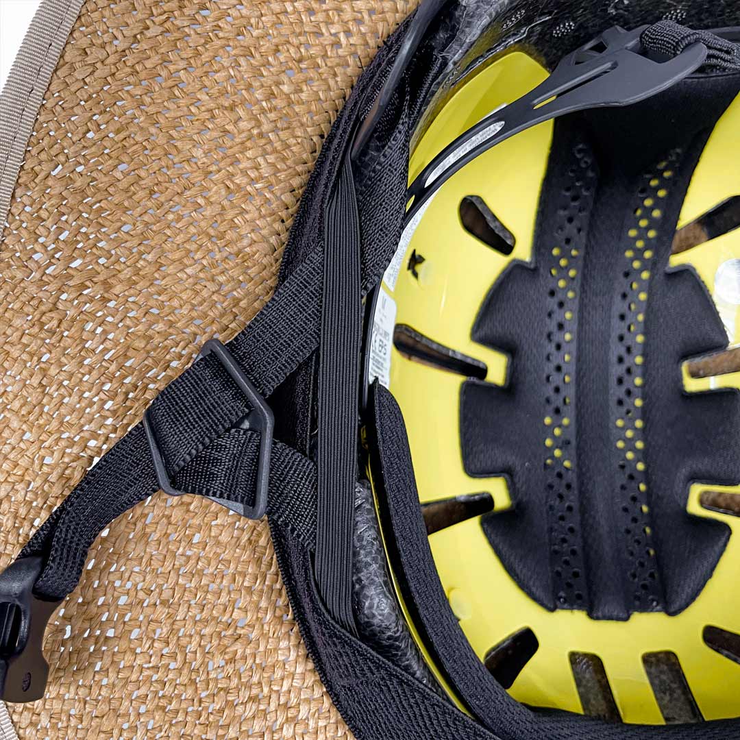 MIPS Helmet + Classic Straw Hat Bike Helmet Cover