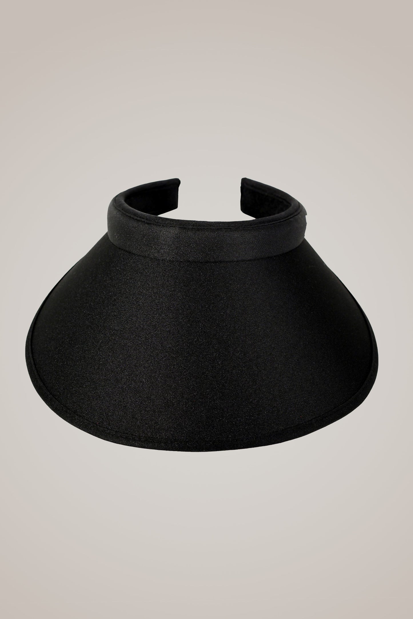 Black Wide Brim Slide On Visor