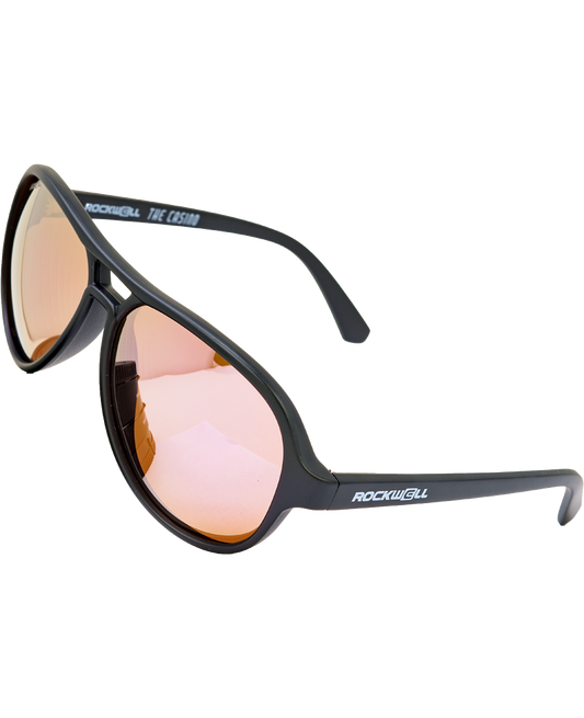 Casino (Black/Pink Mirror Polarized Lens) / TR90 Swiss Nylon Memory Frame / Crafted in Italy