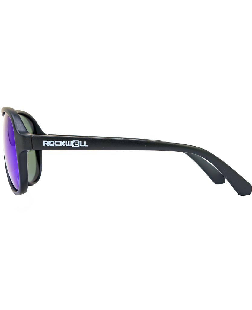 Casino (Black/Blue Mirror Polarized Lens) / TR90 Swiss Nylon Memory Frame / Crafted in Italy