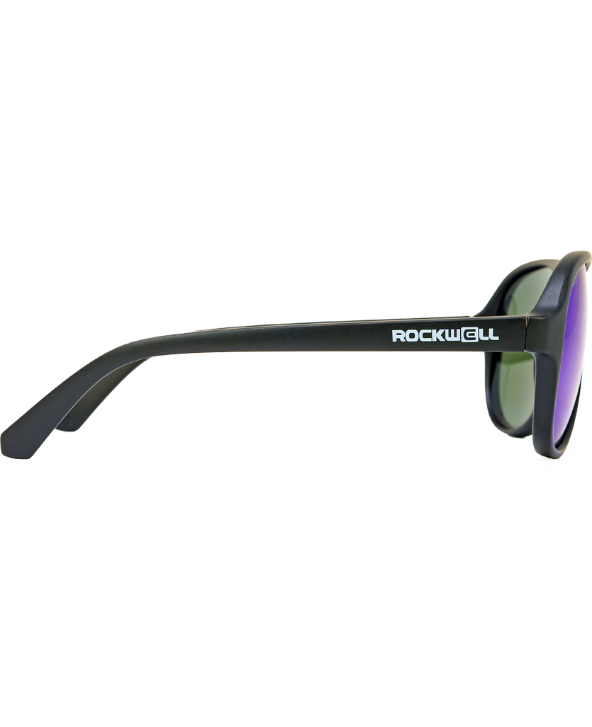 Casino (Black/Blue Mirror Polarized Lens) / TR90 Swiss Nylon Memory Frame / Crafted in Italy