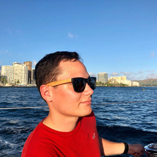 Aina Iwa / UV 400 Polarized Sustainable Bamboo Wood Floating Sunglasses / TAC Scratch-Resistant