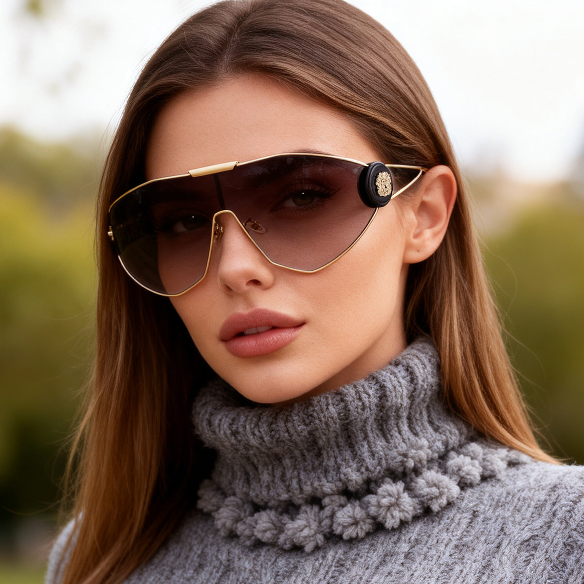 Women's Full-Frame Sports Aviator Sunglasses — Integrated Lens UV Protection