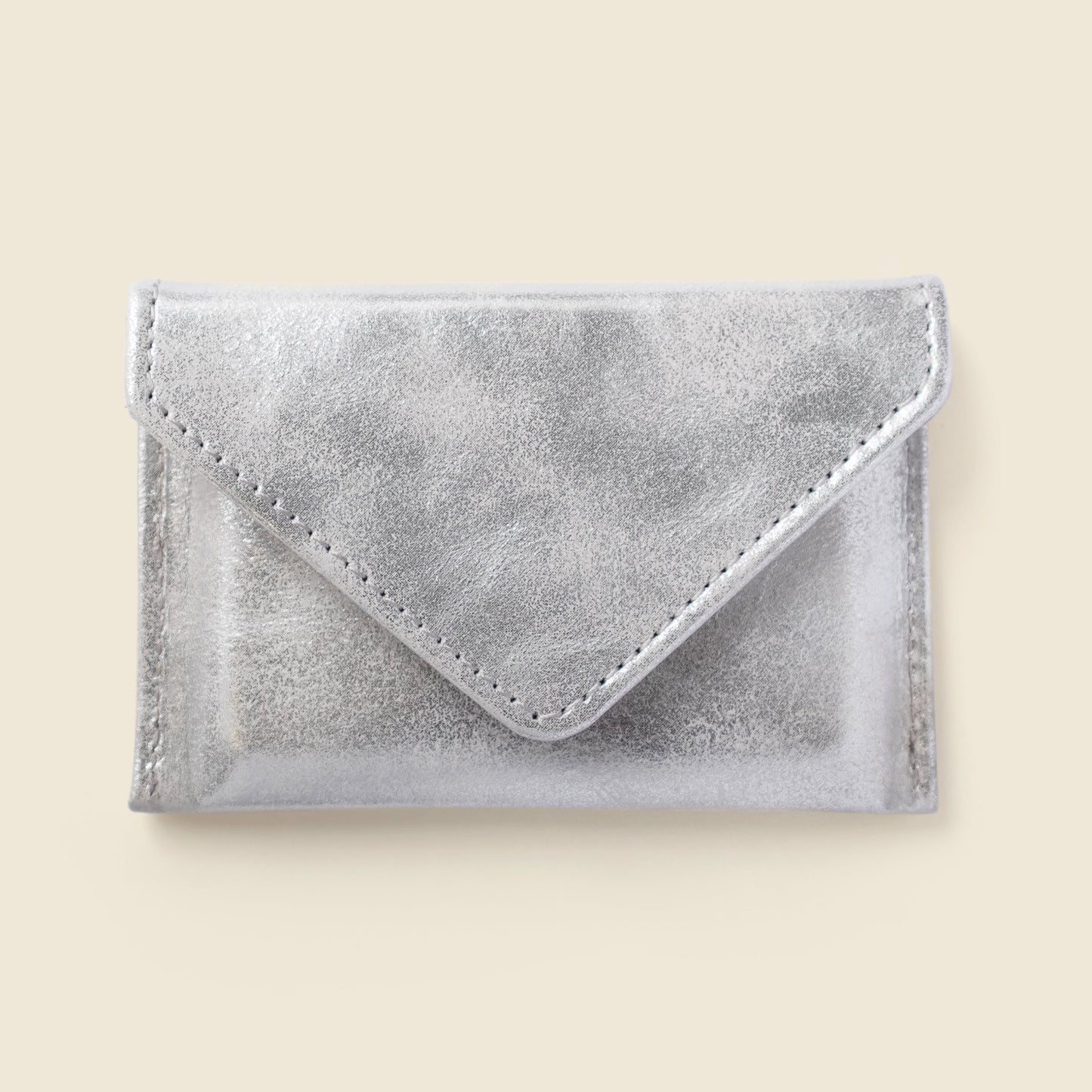Mini Envelope Wallet With RFID protection - Silver Glitter