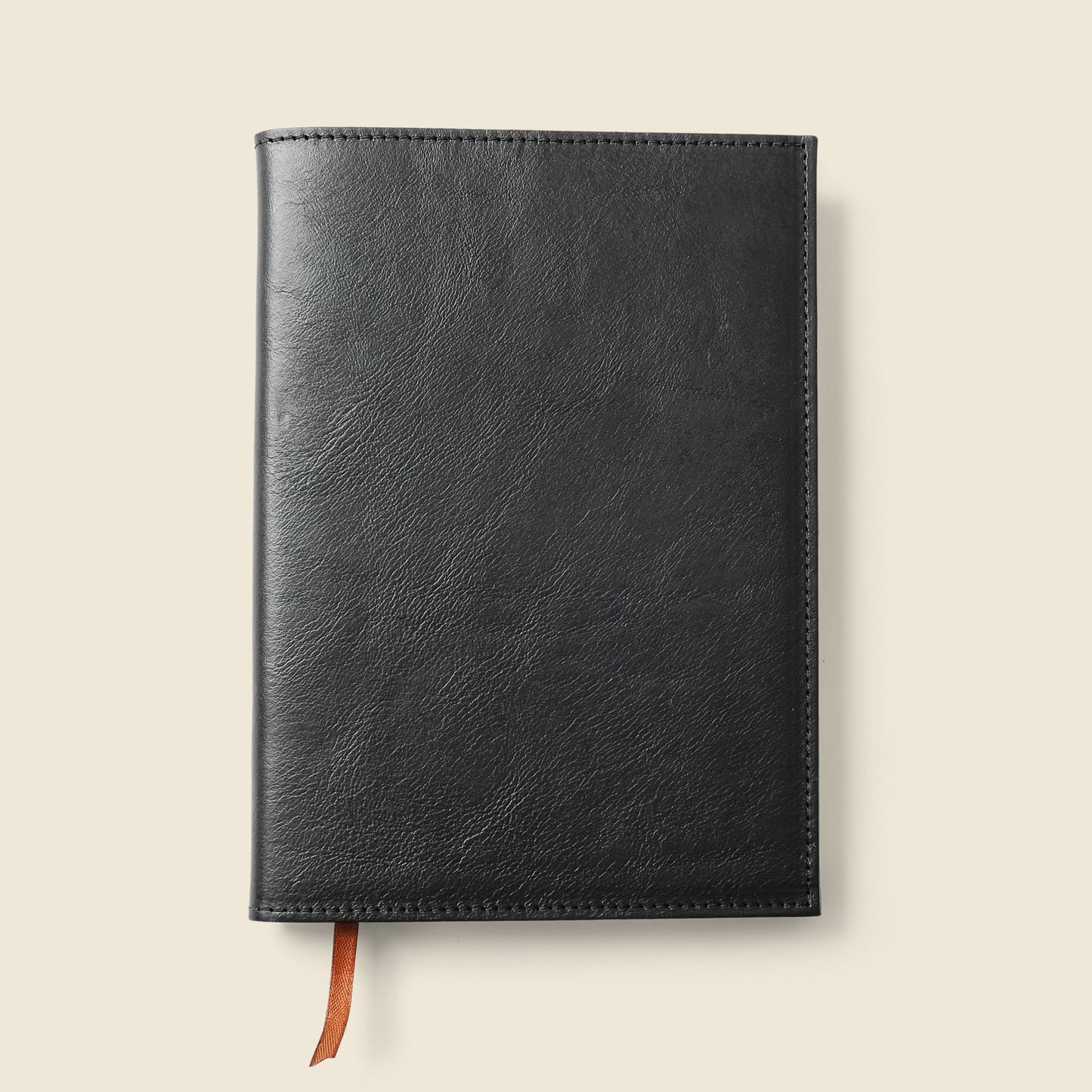 Refillable A5 Leather Notebook Cover – Black