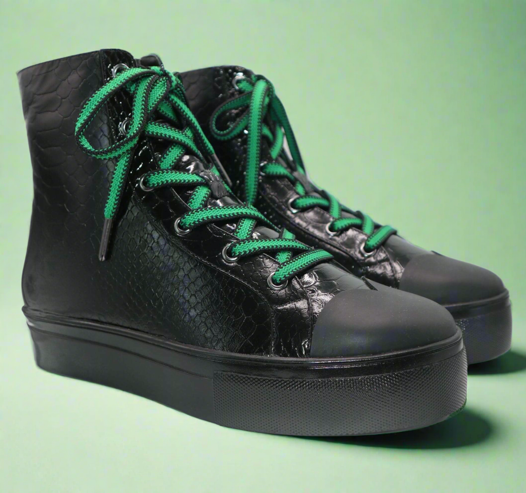 Michaela V Lucra Black Sneakers