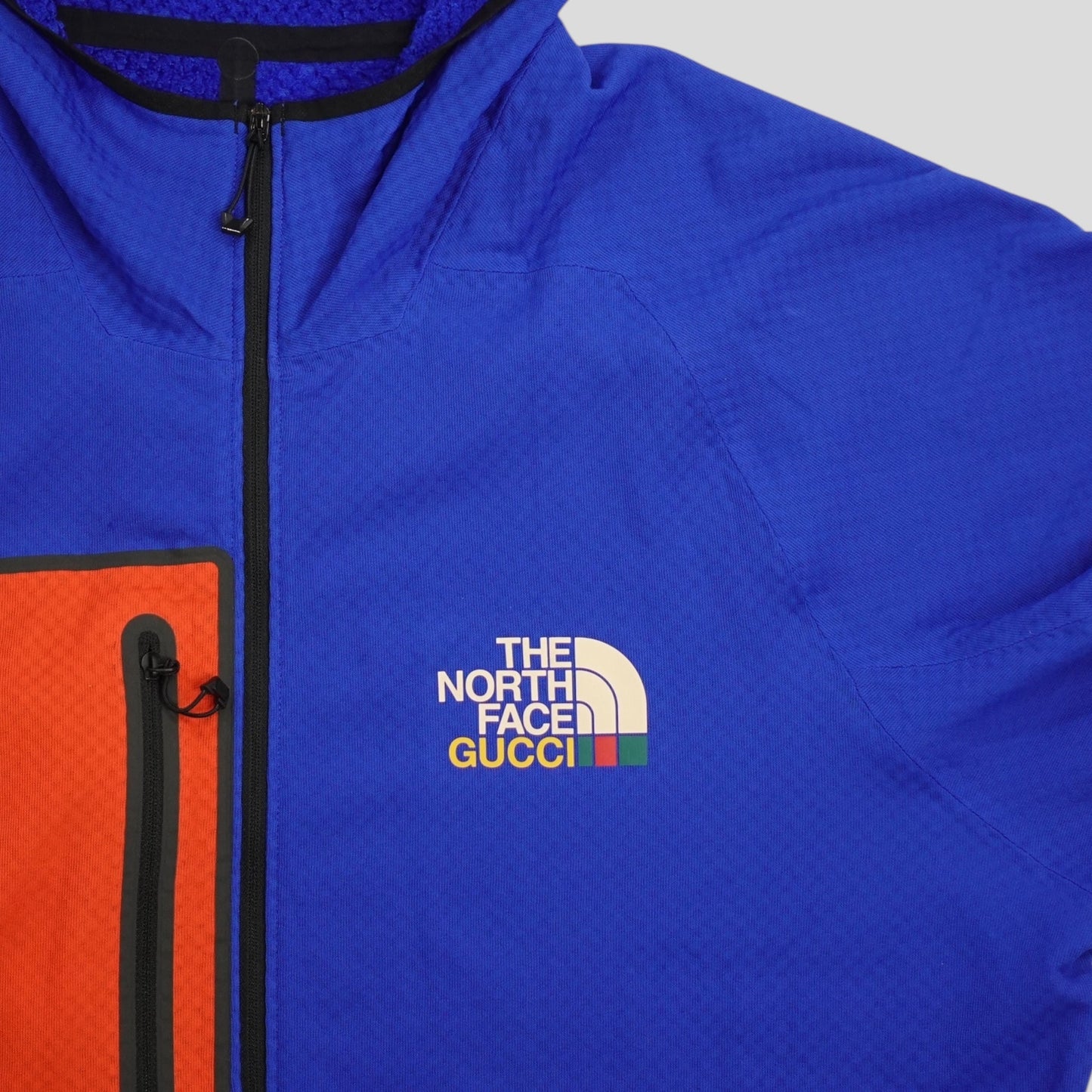 Gucci x the North Face Half Zip Pullover Hoodie in Blue