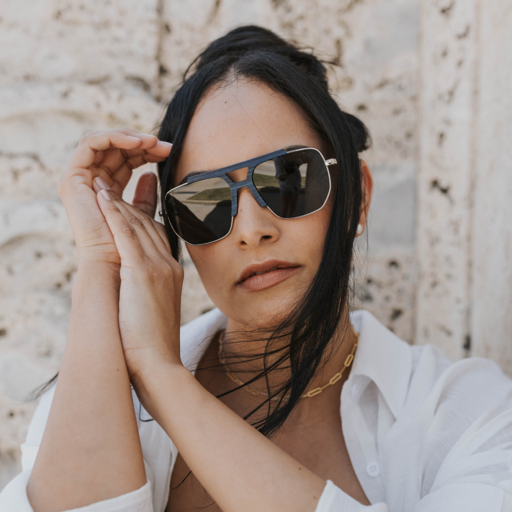 Hudson - Metal & Wood Sunglasses / Polarized / Handcrafted / Anti-reflective Coating