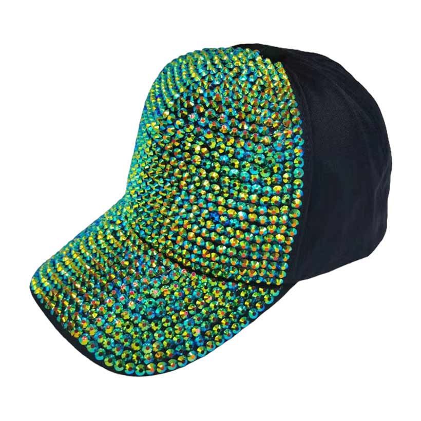 Trendy Bling Studded Baseball Cap