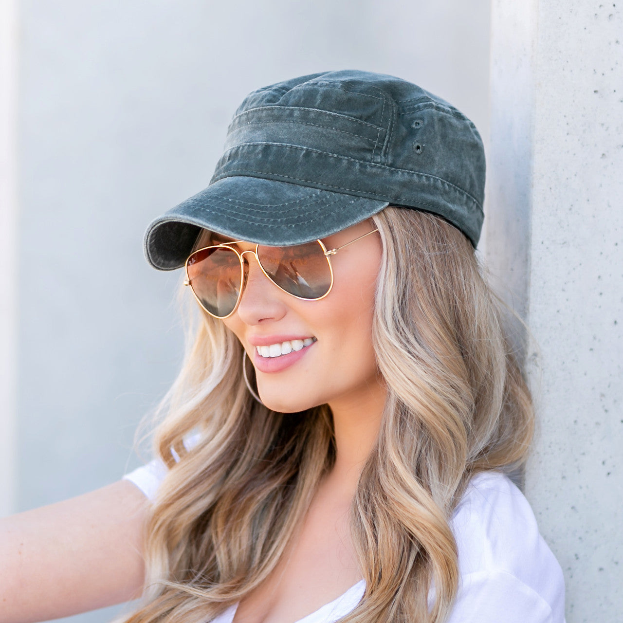Distressed Cadet Caps
