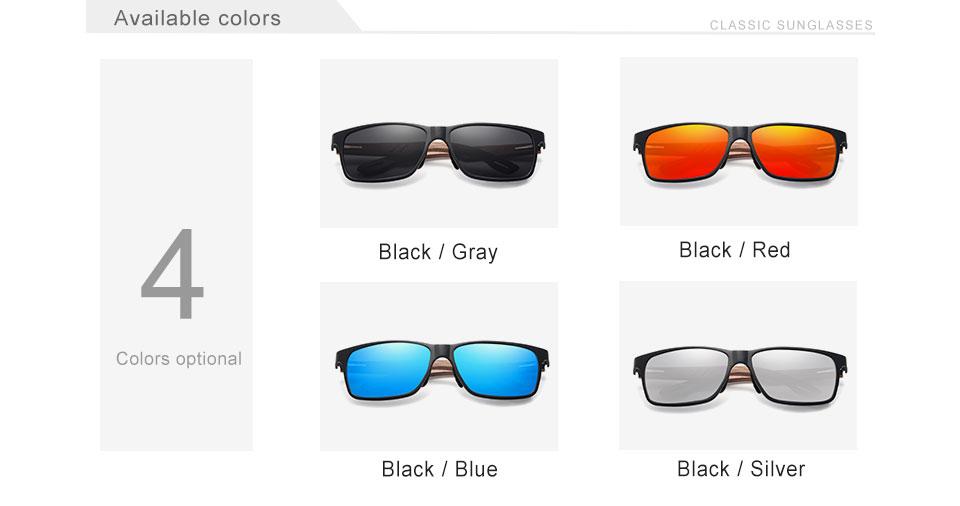 Luxury Bamboo Wood Design Polarized / High Quality Men's Sunglasses / Spring Hinges
